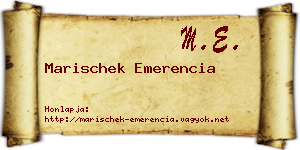 Marischek Emerencia névjegykártya